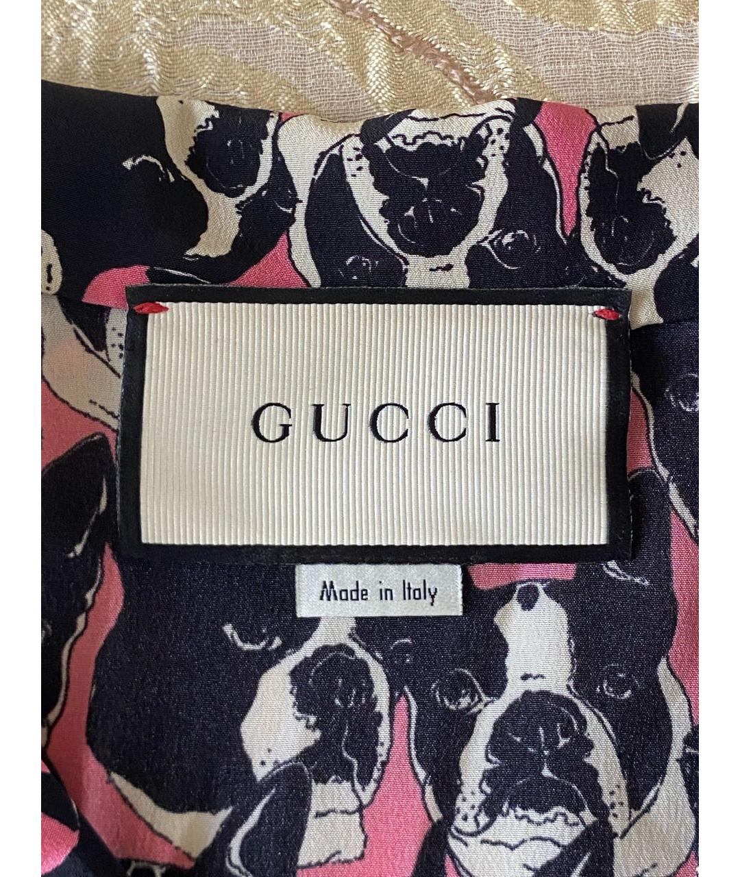 GUCCI Розовая шелковая блузы, фото 3