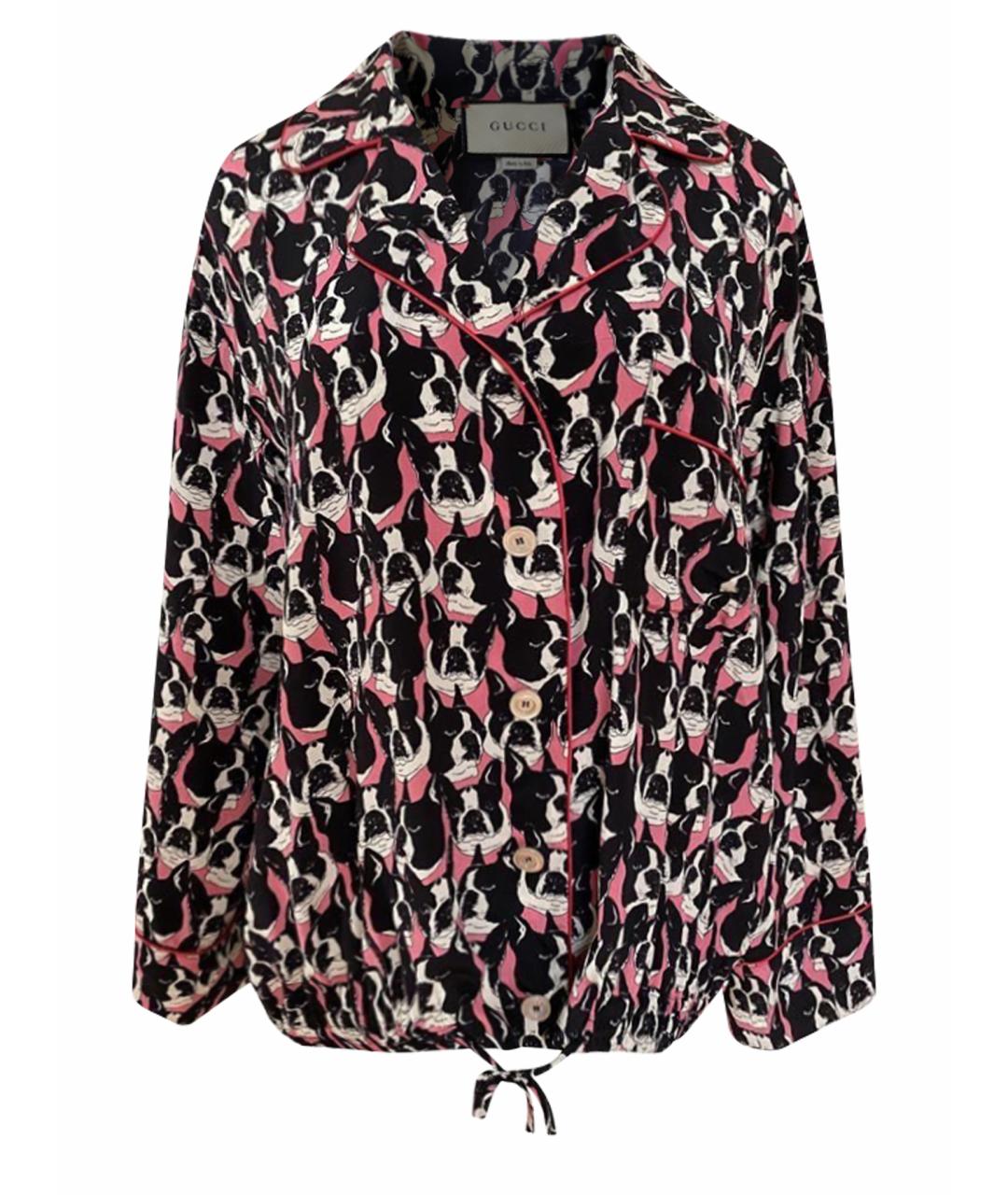 GUCCI Розовая шелковая блузы, фото 1