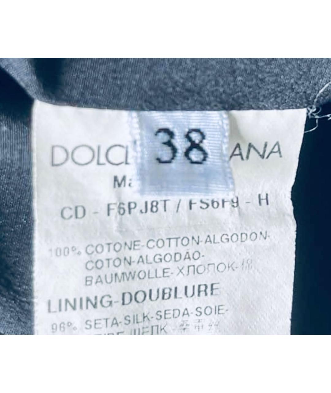 DOLCE&GABBANA Мульти хлопковое повседневное платье, фото 4