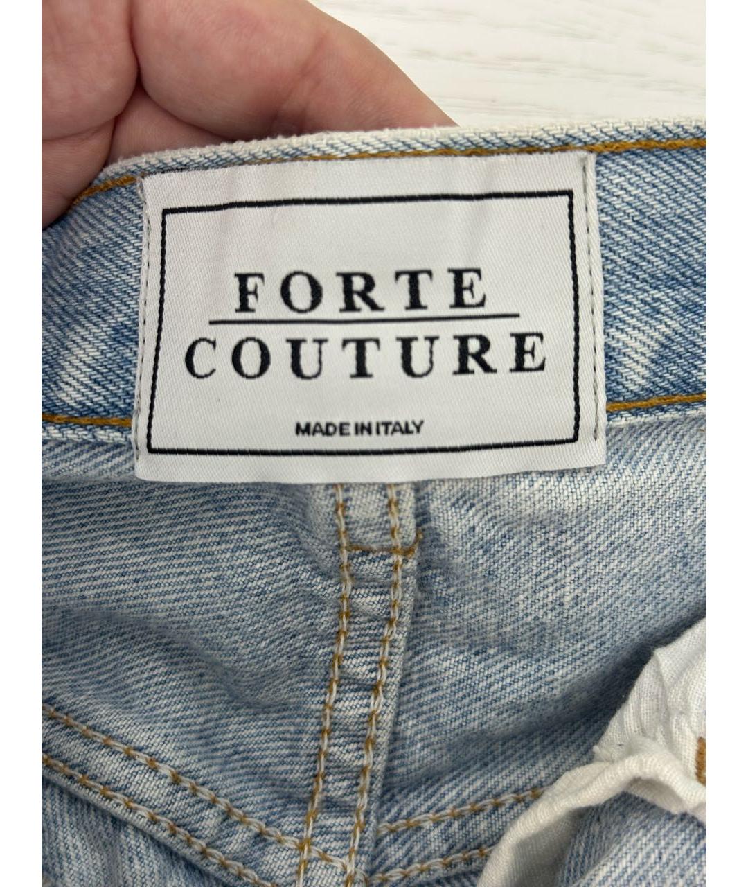 FORTE COUTURE Голубые хлопковые шорты, фото 3