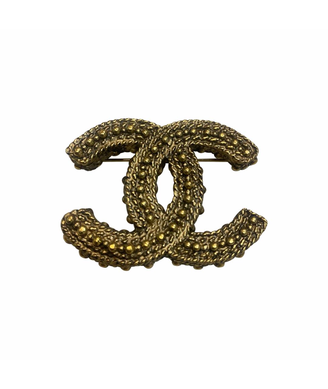 CHANEL Золотая металлическая булавка / брошь, фото 1
