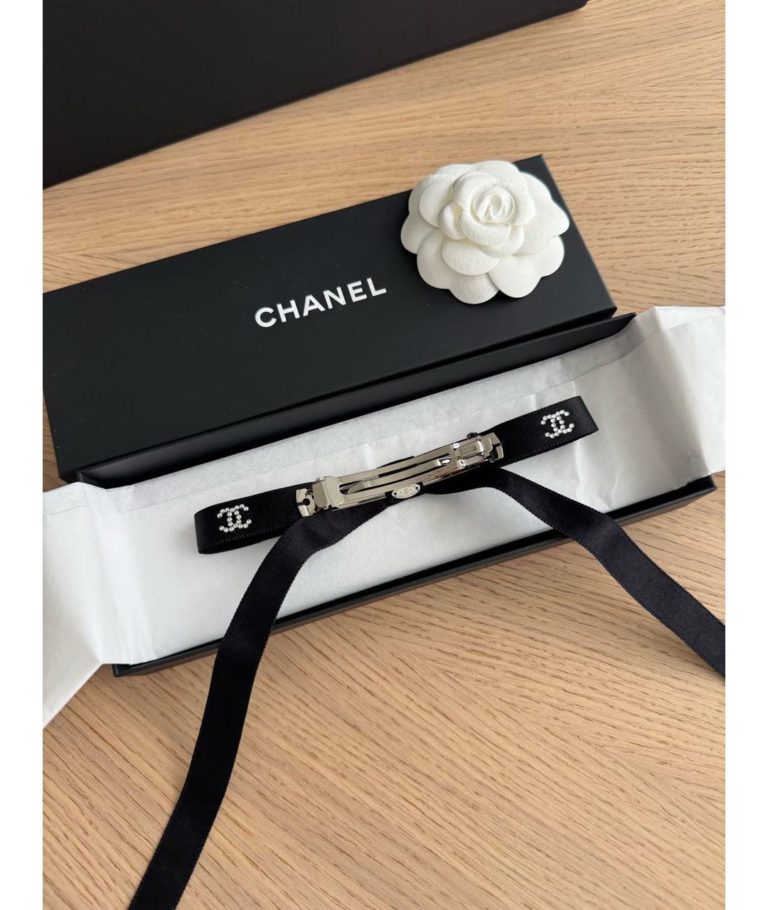 CHANEL Черная заколка, фото 3