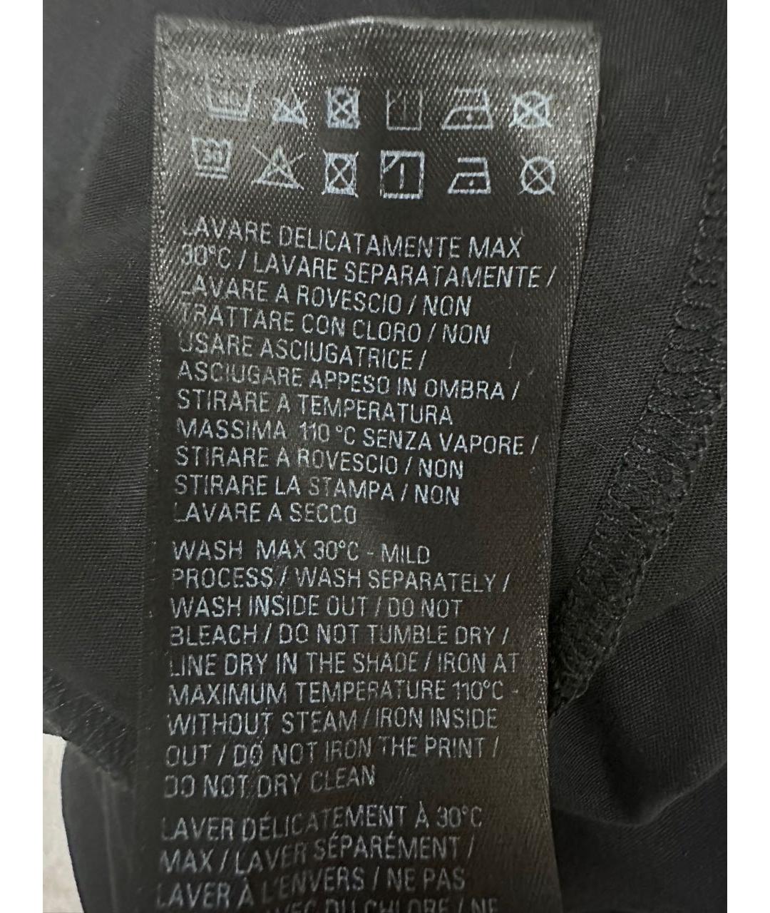 BALENCIAGA Черная хлопковая футболка, фото 7