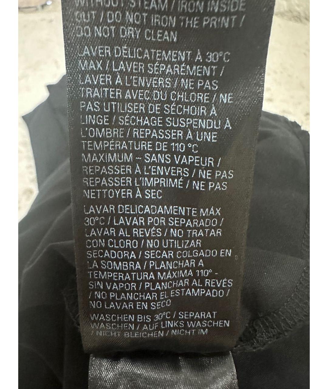 BALENCIAGA Черная хлопковая футболка, фото 8