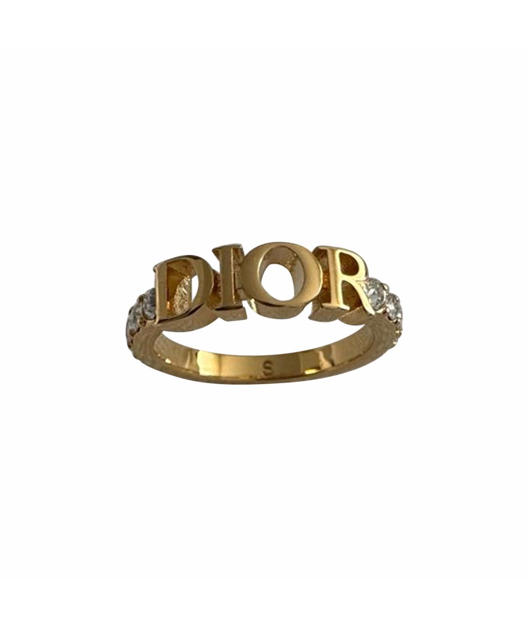 CHRISTIAN DIOR Золотое металлическое кольцо, фото 1