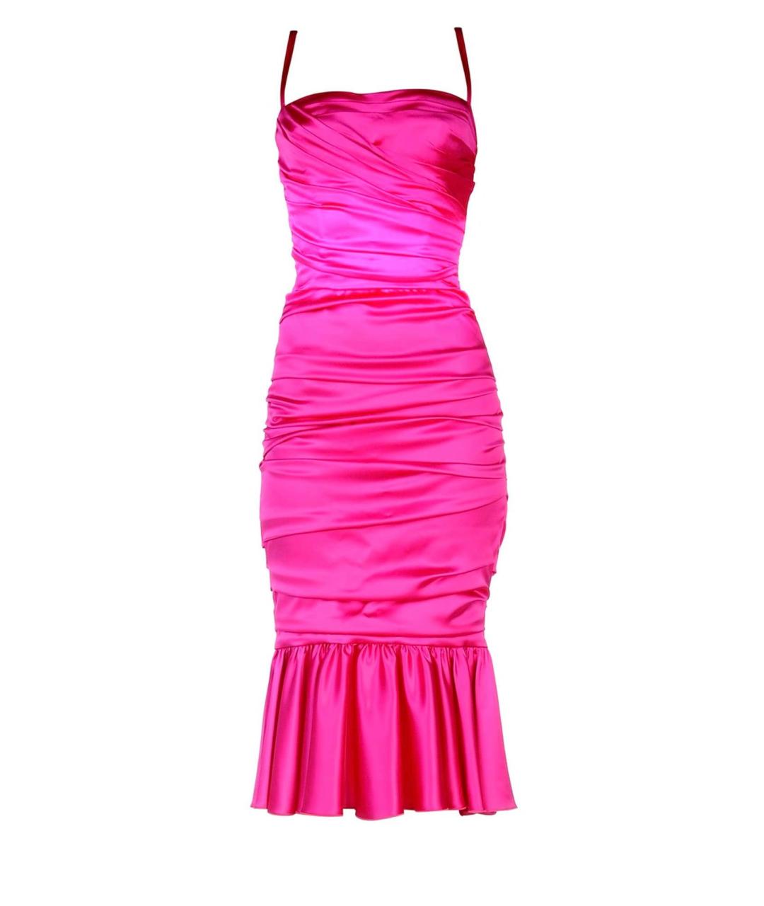 DOLCE&GABBANA Фуксия коктейльное платье, фото 1