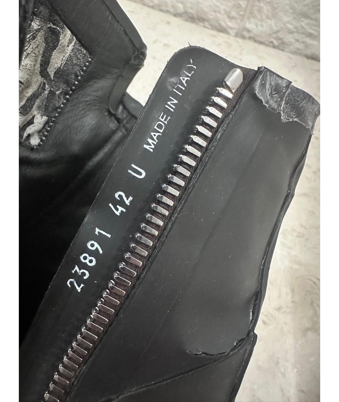 RICK OWENS Черные высокие кроссовки / кеды, фото 5