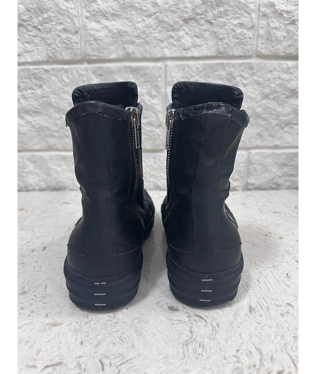 RICK OWENS Черные высокие кроссовки / кеды, фото 3
