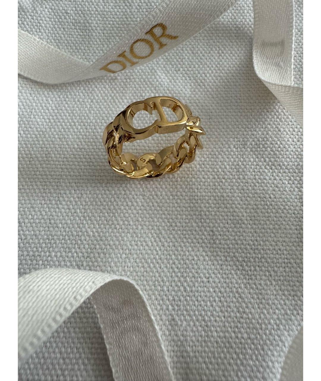 CHRISTIAN DIOR Золотое металлическое кольцо, фото 2