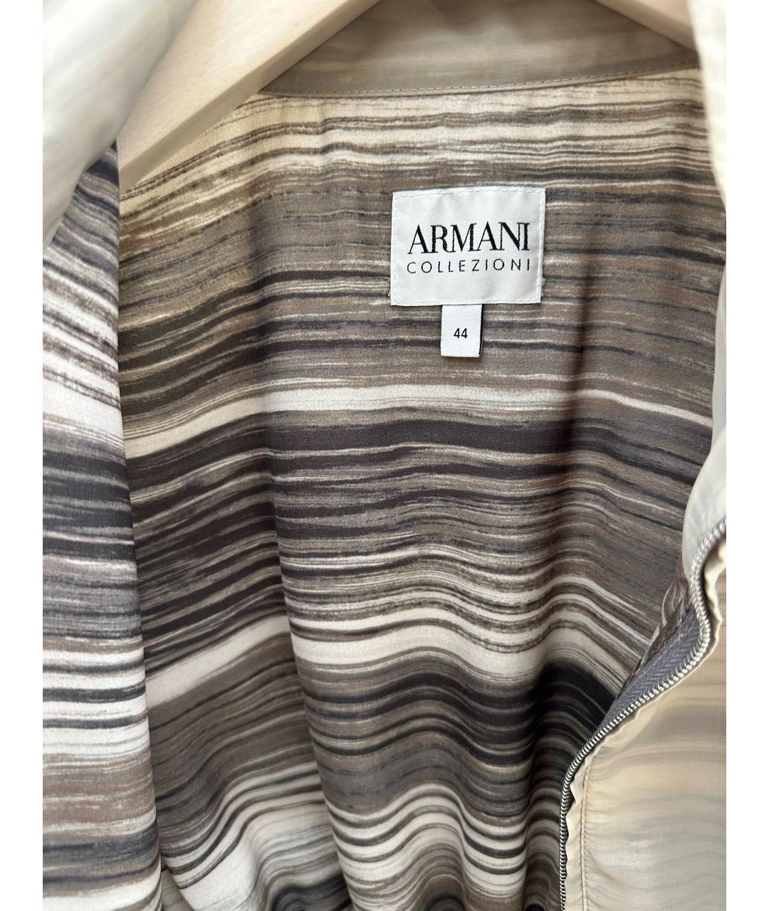 ARMANI COLLEZIONI Серая полиэстеровая блузы, фото 3