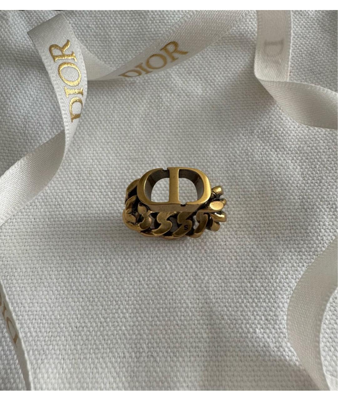 CHRISTIAN DIOR Золотое металлическое кольцо, фото 6