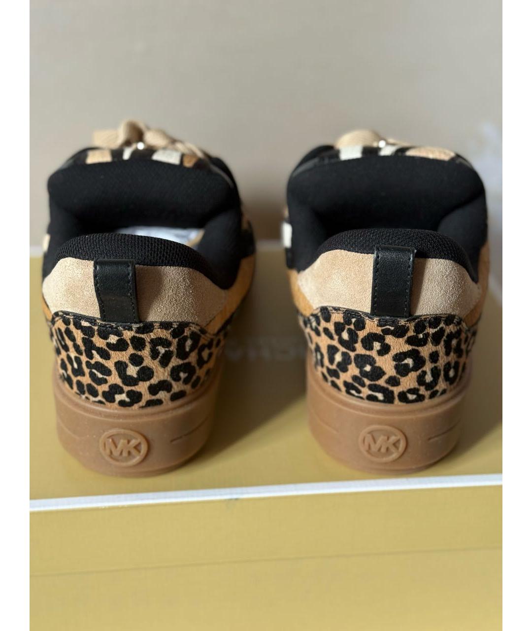 MICHAEL MICHAEL KORS Черные кожаные кеды, фото 4