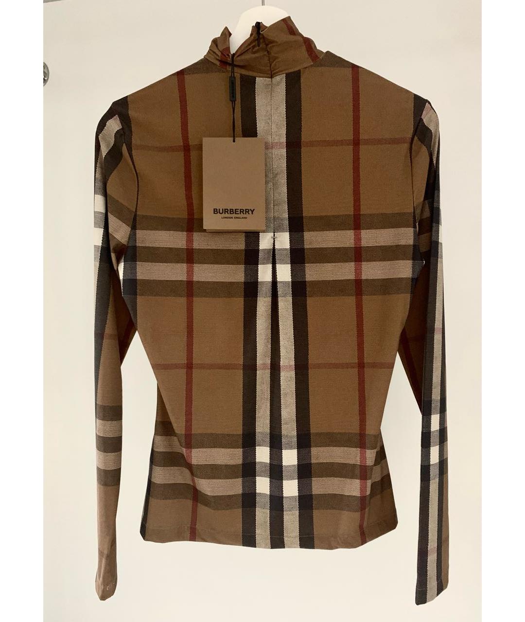 BURBERRY Коричневая полиамидовая водолазка, фото 5