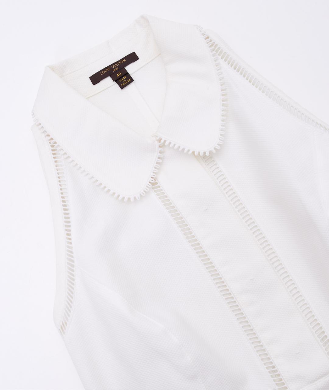 LOUIS VUITTON Белое хлопковое платье, фото 3