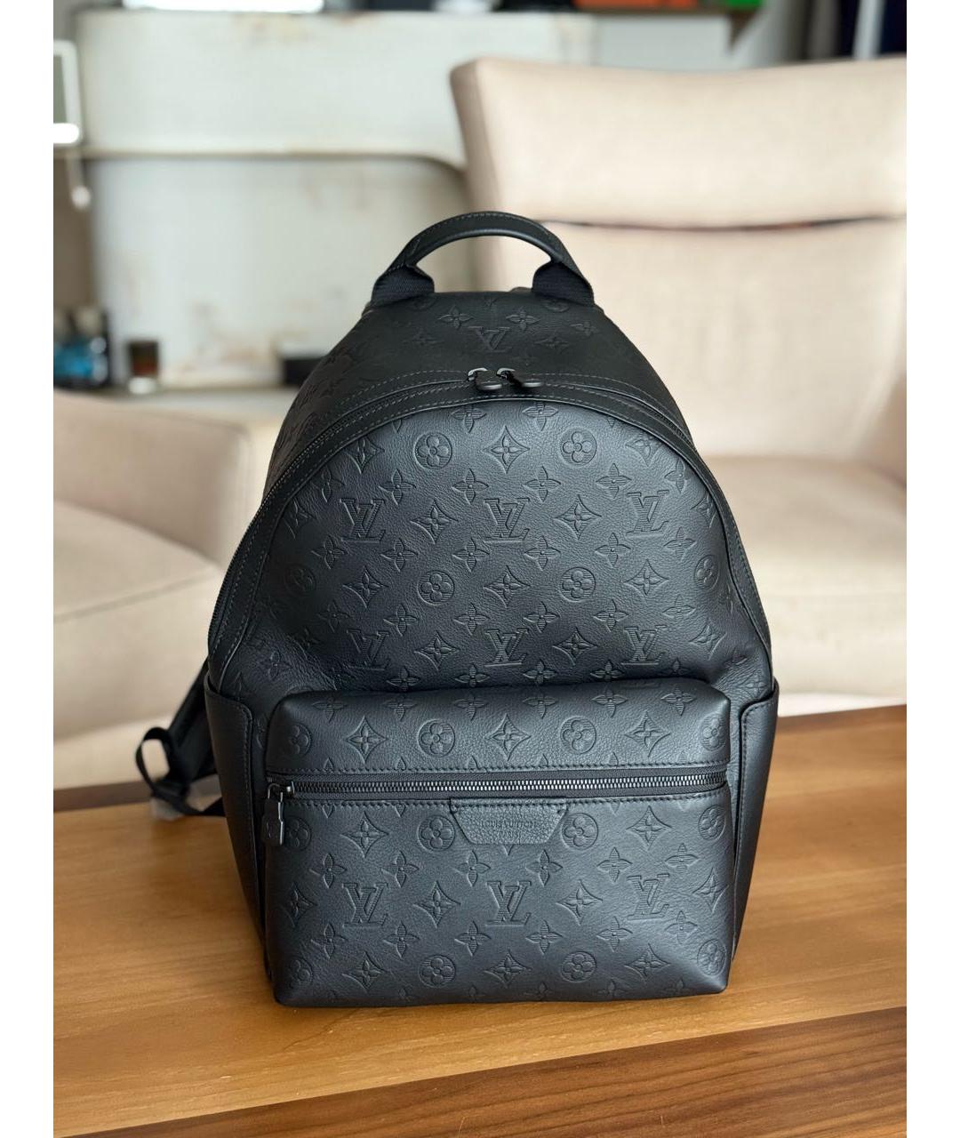 LOUIS VUITTON Черный кожаный рюкзак, фото 2