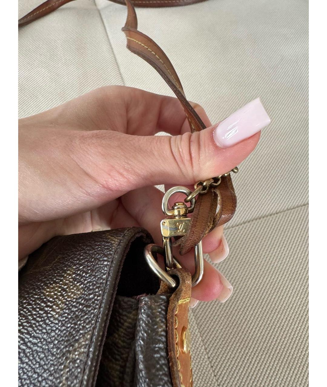 LOUIS VUITTON Коричневая сумка через плечо, фото 8