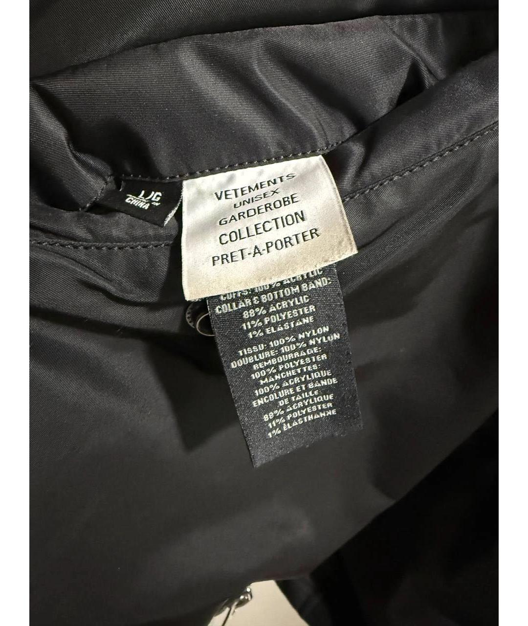 VETEMENTS Черная куртка, фото 8