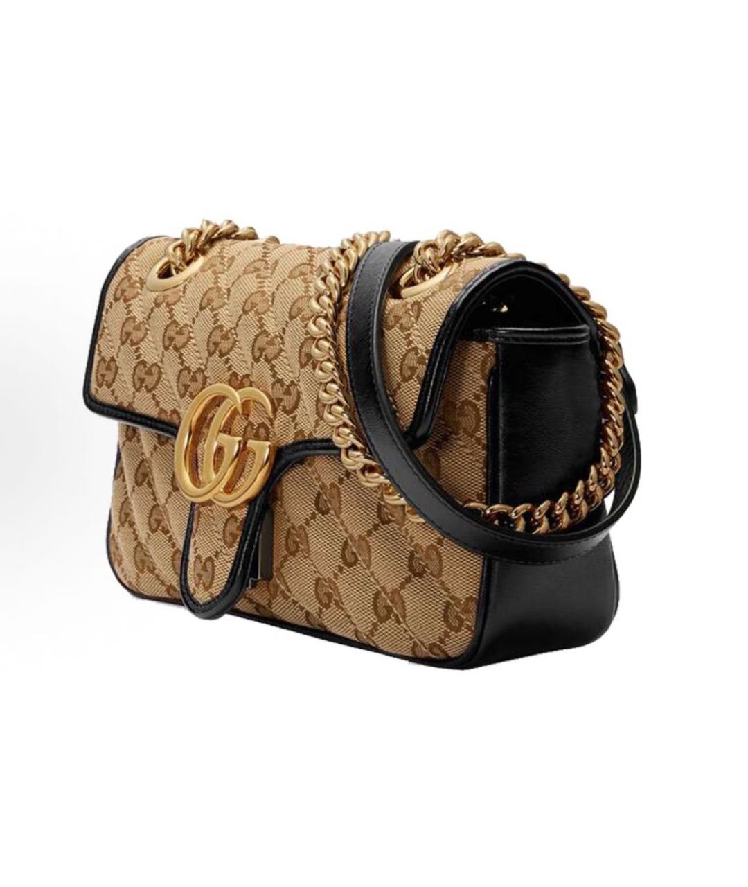 GUCCI Бежевая тканевая сумка через плечо, фото 2