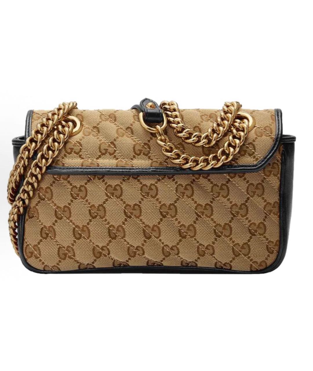 GUCCI Бежевая тканевая сумка через плечо, фото 3
