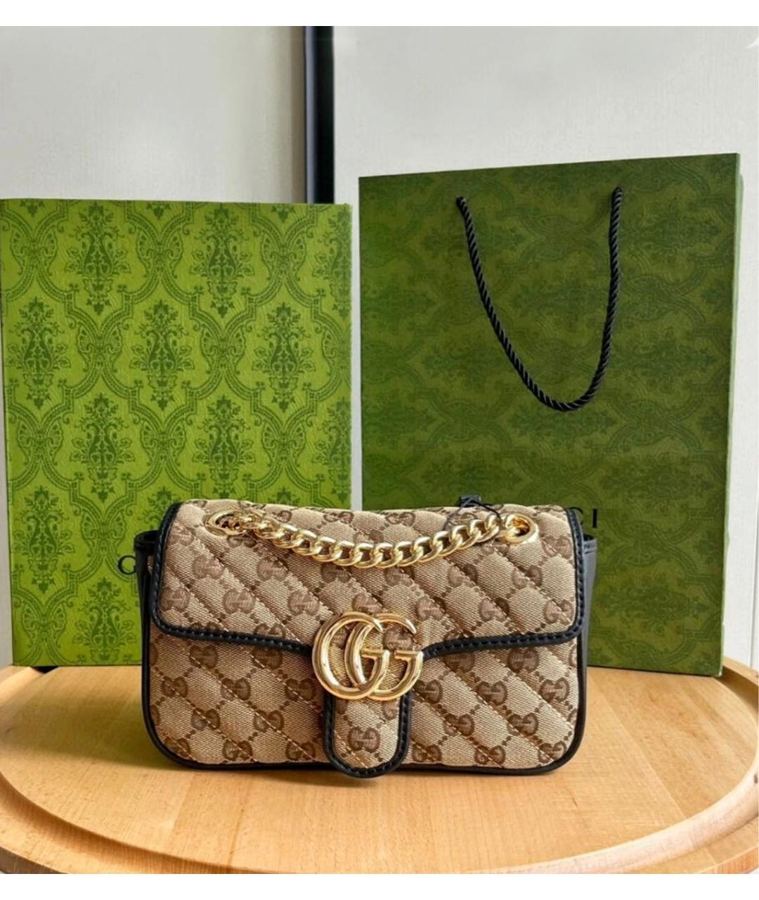 GUCCI Бежевая тканевая сумка через плечо, фото 8