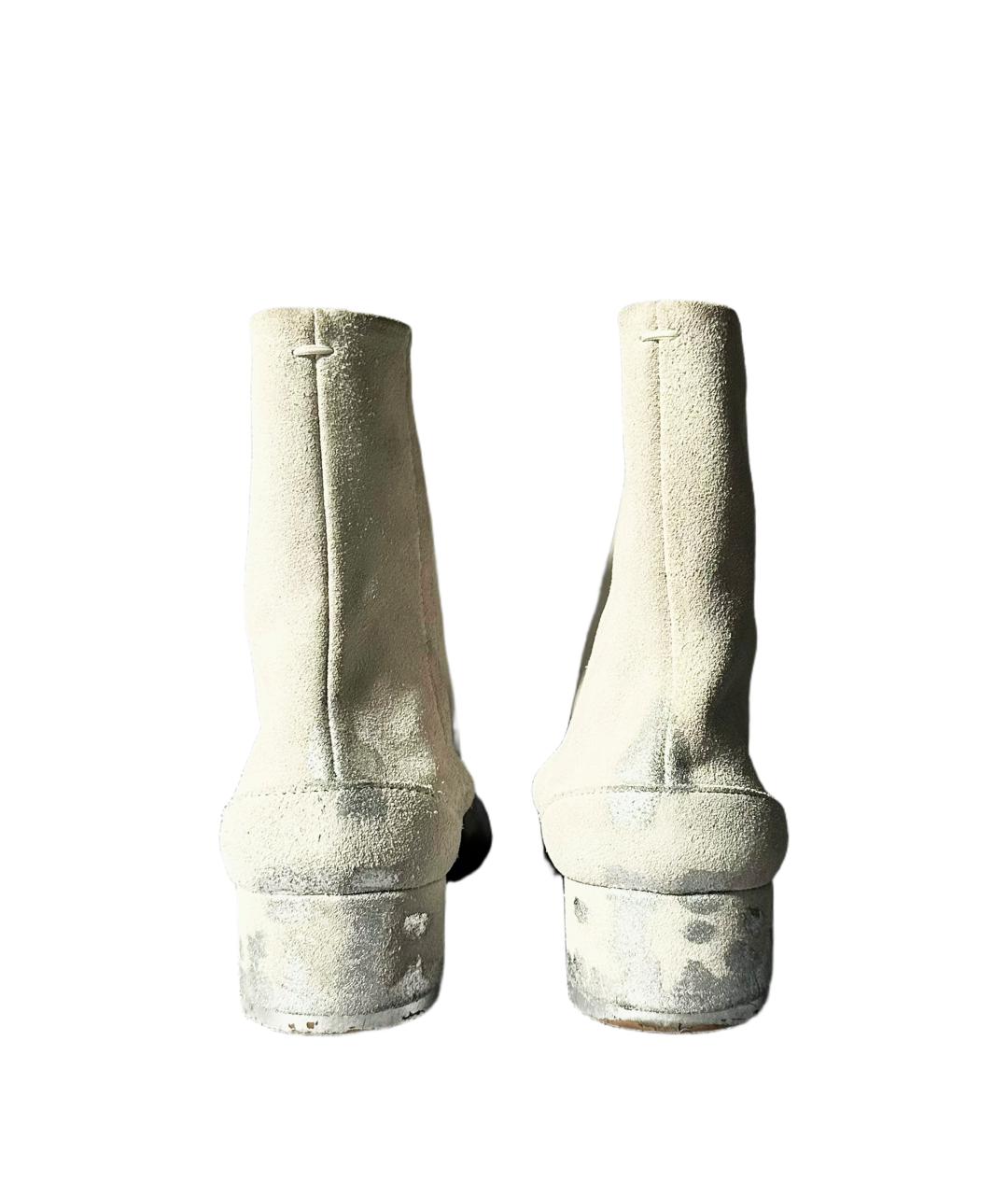 MAISON MARGIELA Бежевые замшевые ботильоны, фото 6