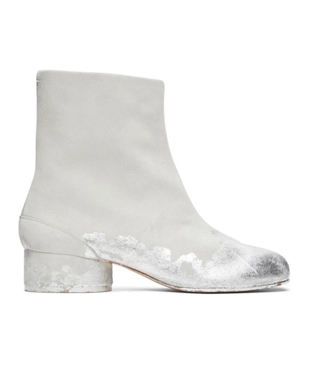 MAISON MARGIELA Бежевые замшевые ботильоны, фото 10