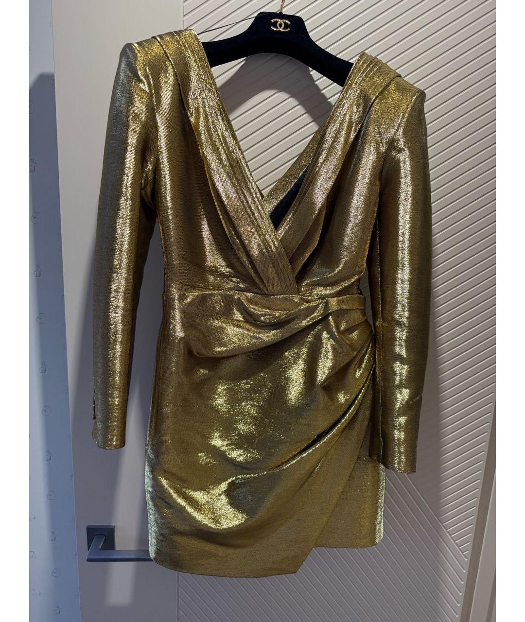 SAINT LAURENT Золотое вечернее платье, фото 6