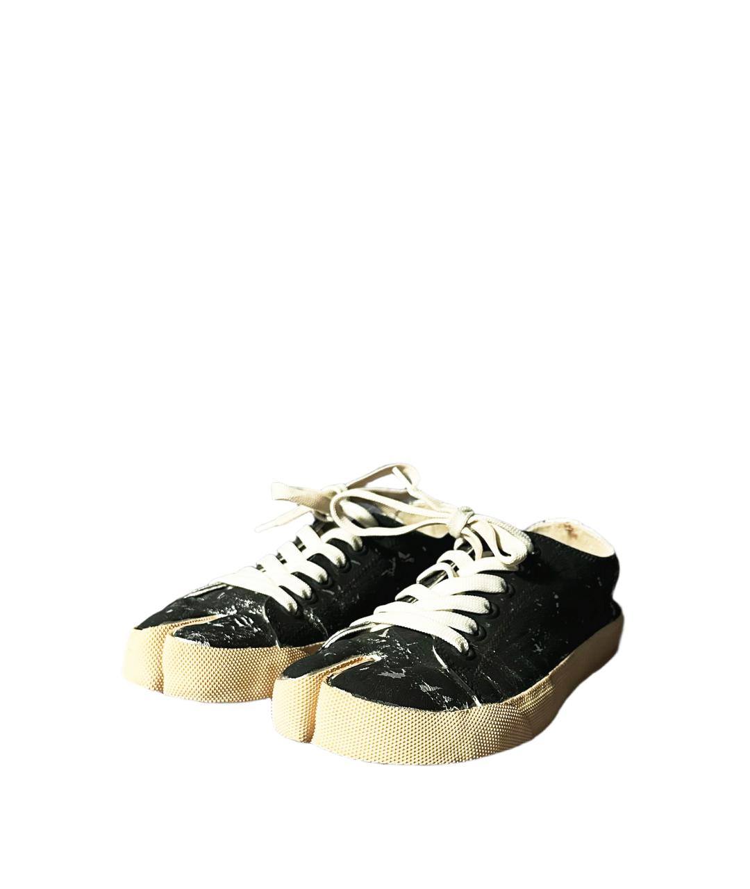 MAISON MARGIELA Черные текстильные кеды, фото 3