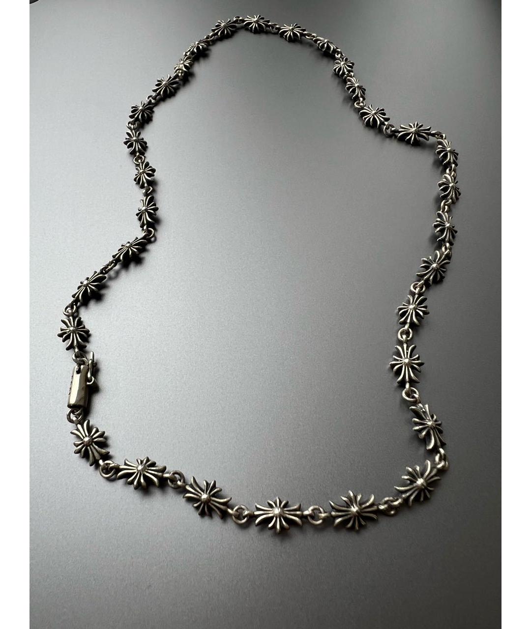 CHROME HEARTS Серая серебряная цепочка, фото 6