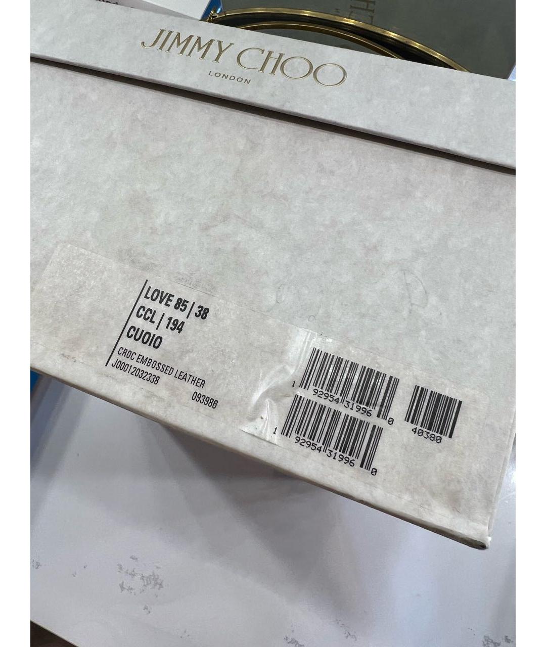 JIMMY CHOO Коричневые кожаные туфли, фото 8