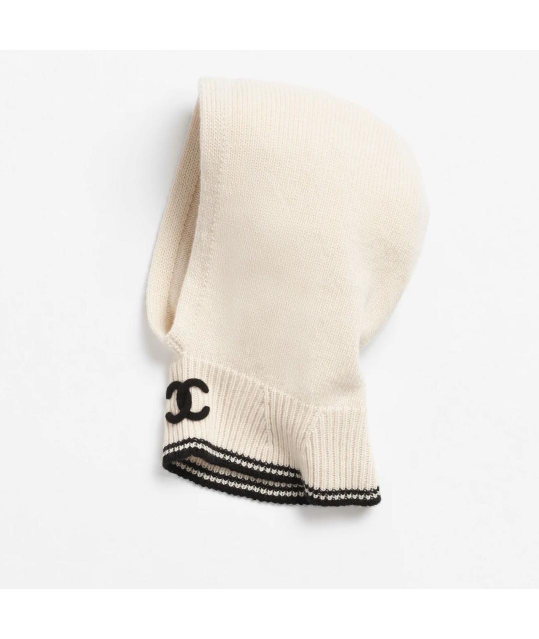 CHANEL Бежевая кашемировая шапка, фото 5