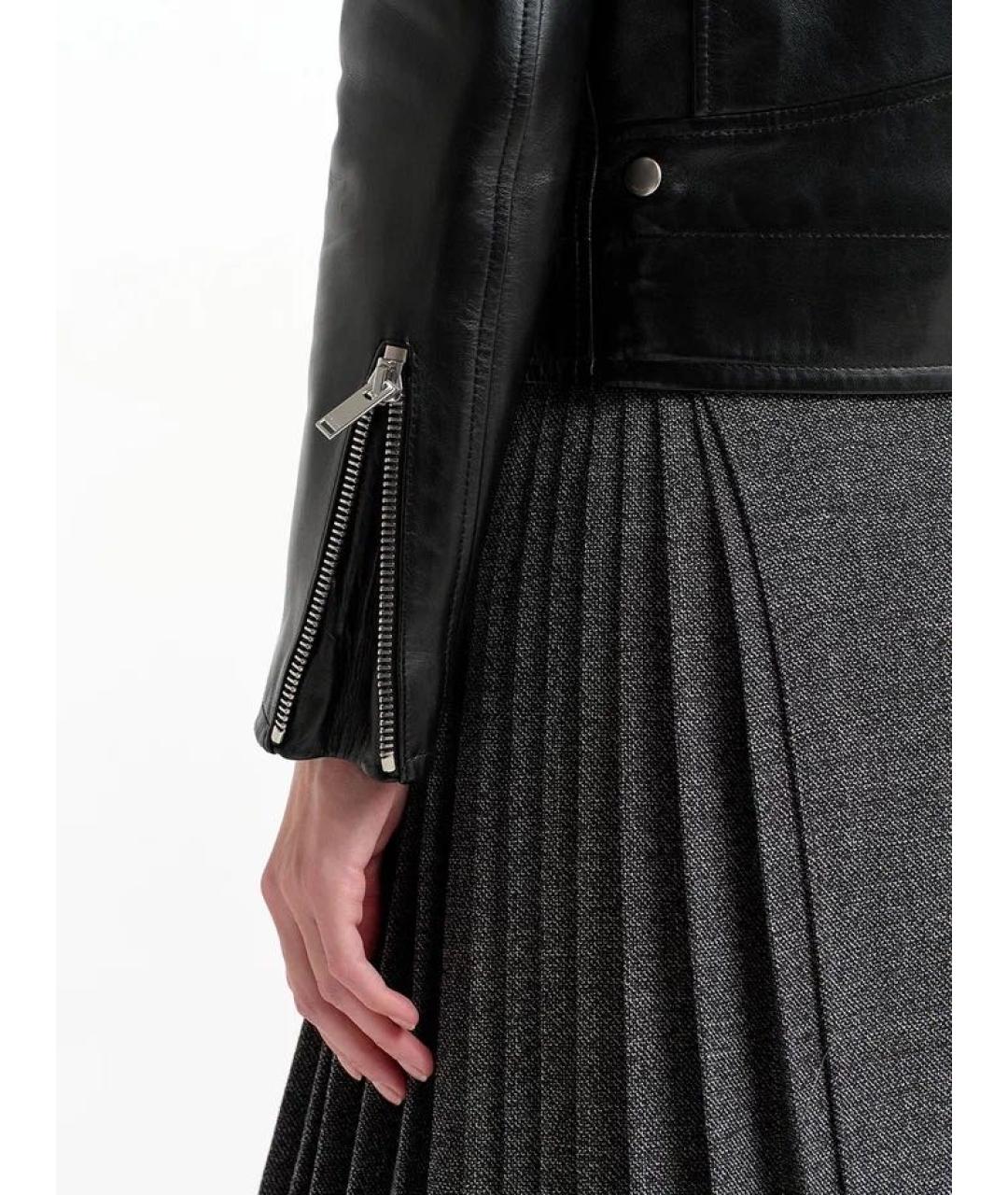 SAINT LAURENT Черная кожаная куртка, фото 5
