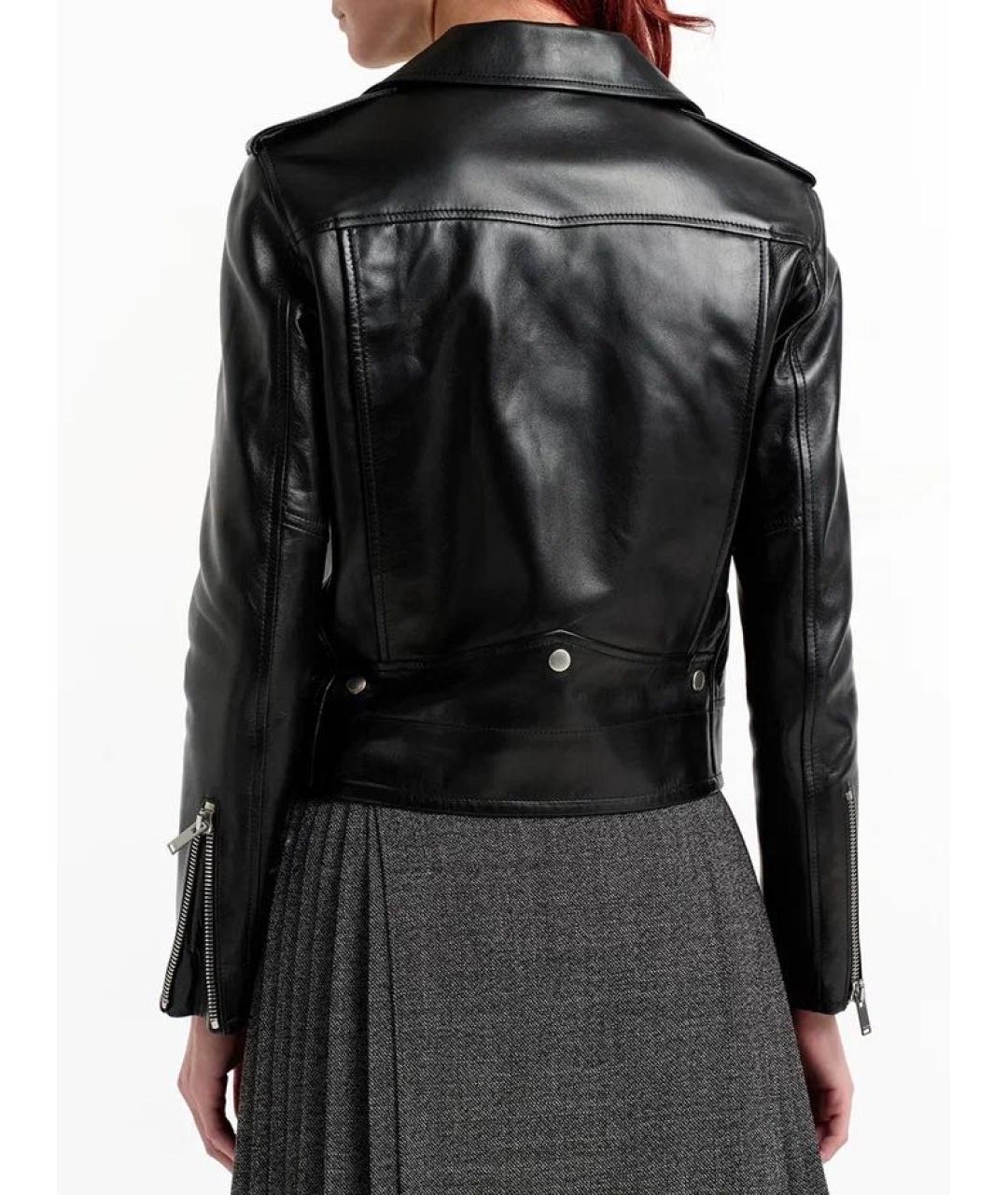 SAINT LAURENT Черная кожаная куртка, фото 6