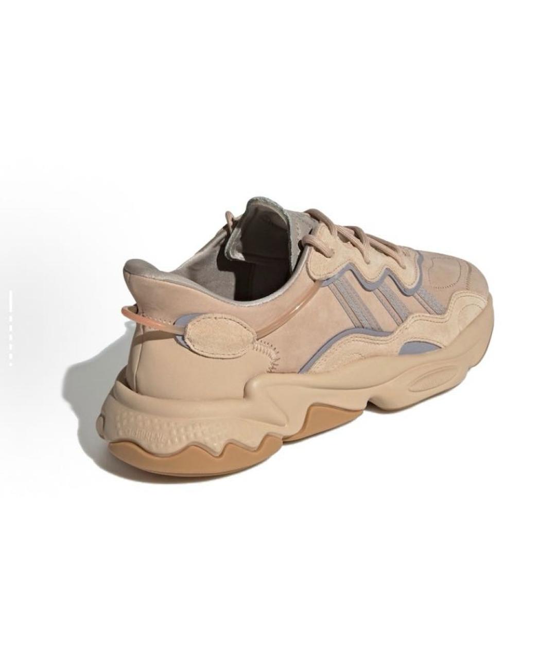 ADIDAS Бежевые замшевые низкие кроссовки / кеды, фото 4
