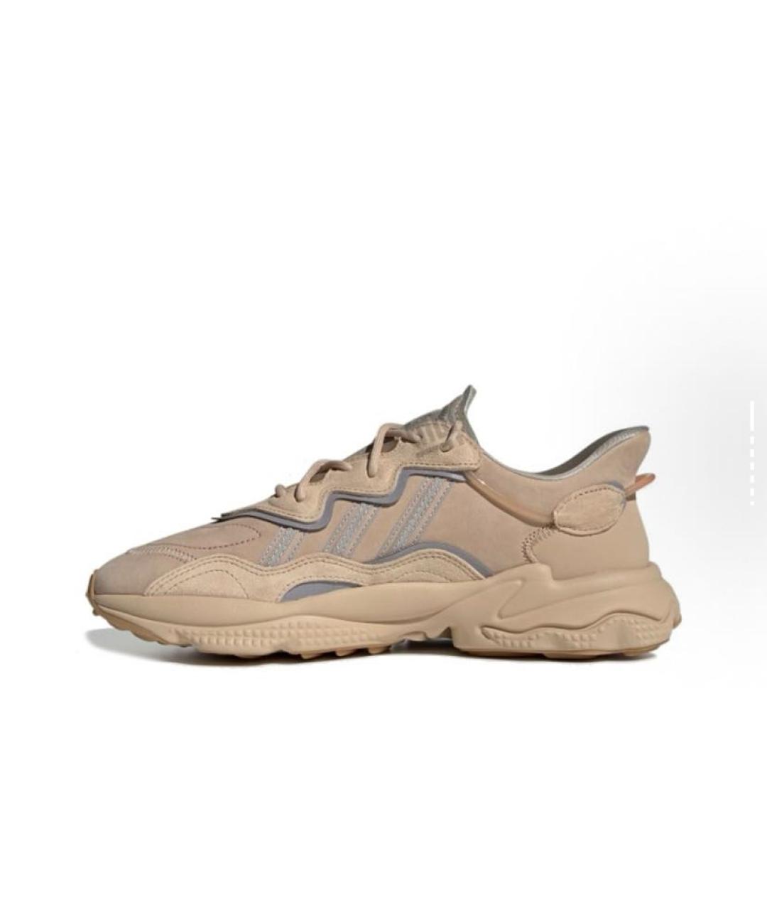 ADIDAS Бежевые замшевые низкие кроссовки / кеды, фото 2