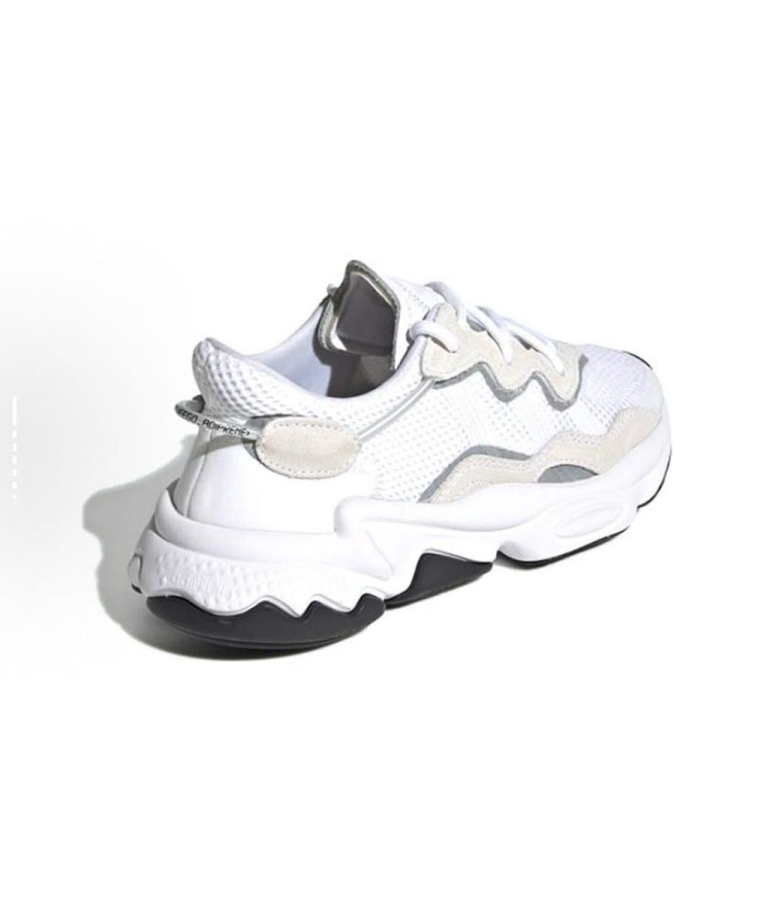 ADIDAS Белые текстильные низкие кроссовки / кеды, фото 4