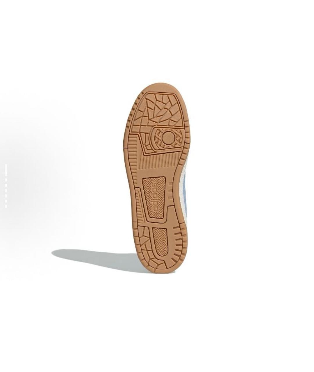 ADIDAS Голубые кожаные высокие кроссовки / кеды, фото 8