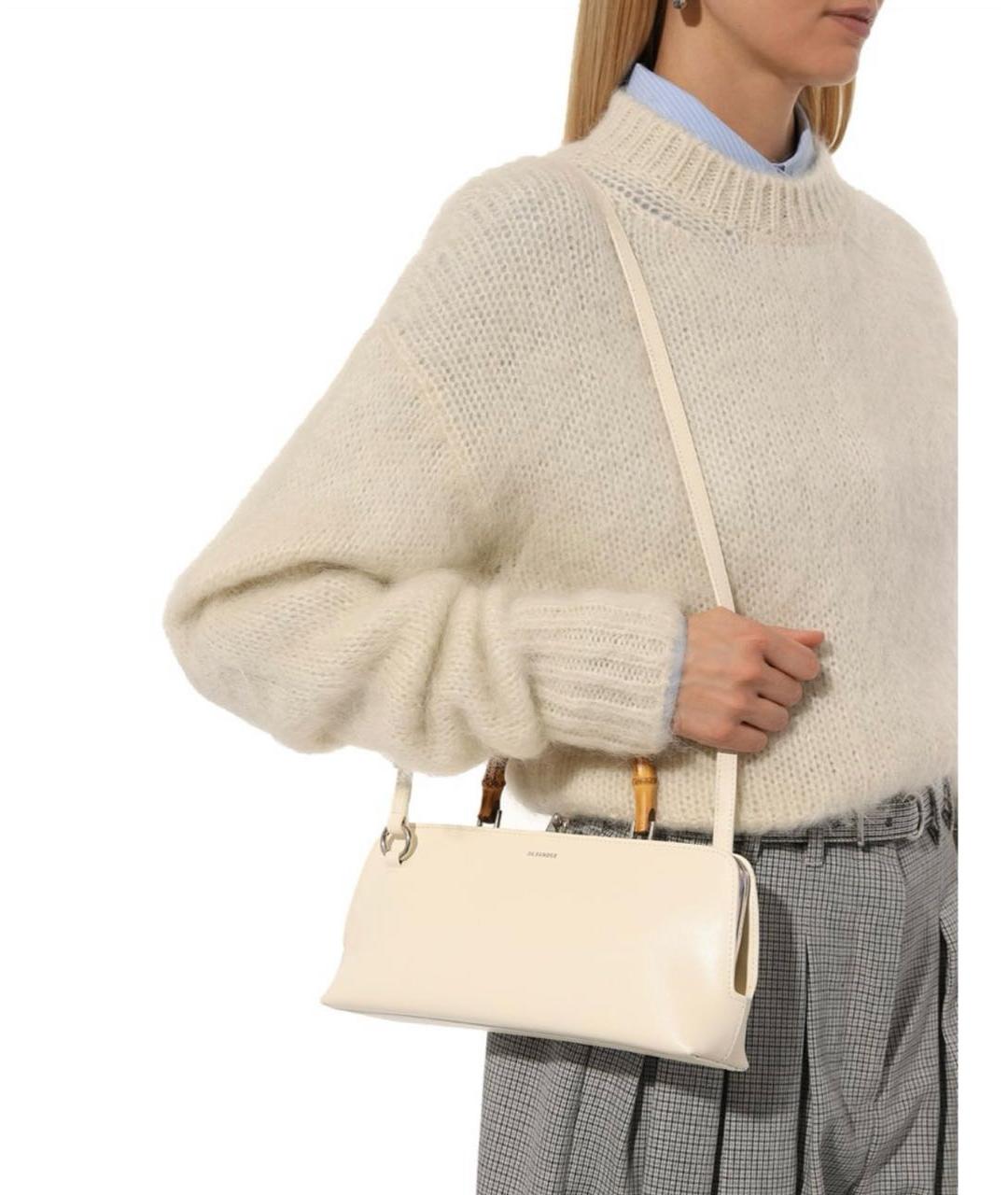 JIL SANDER Белая сумка тоут, фото 2