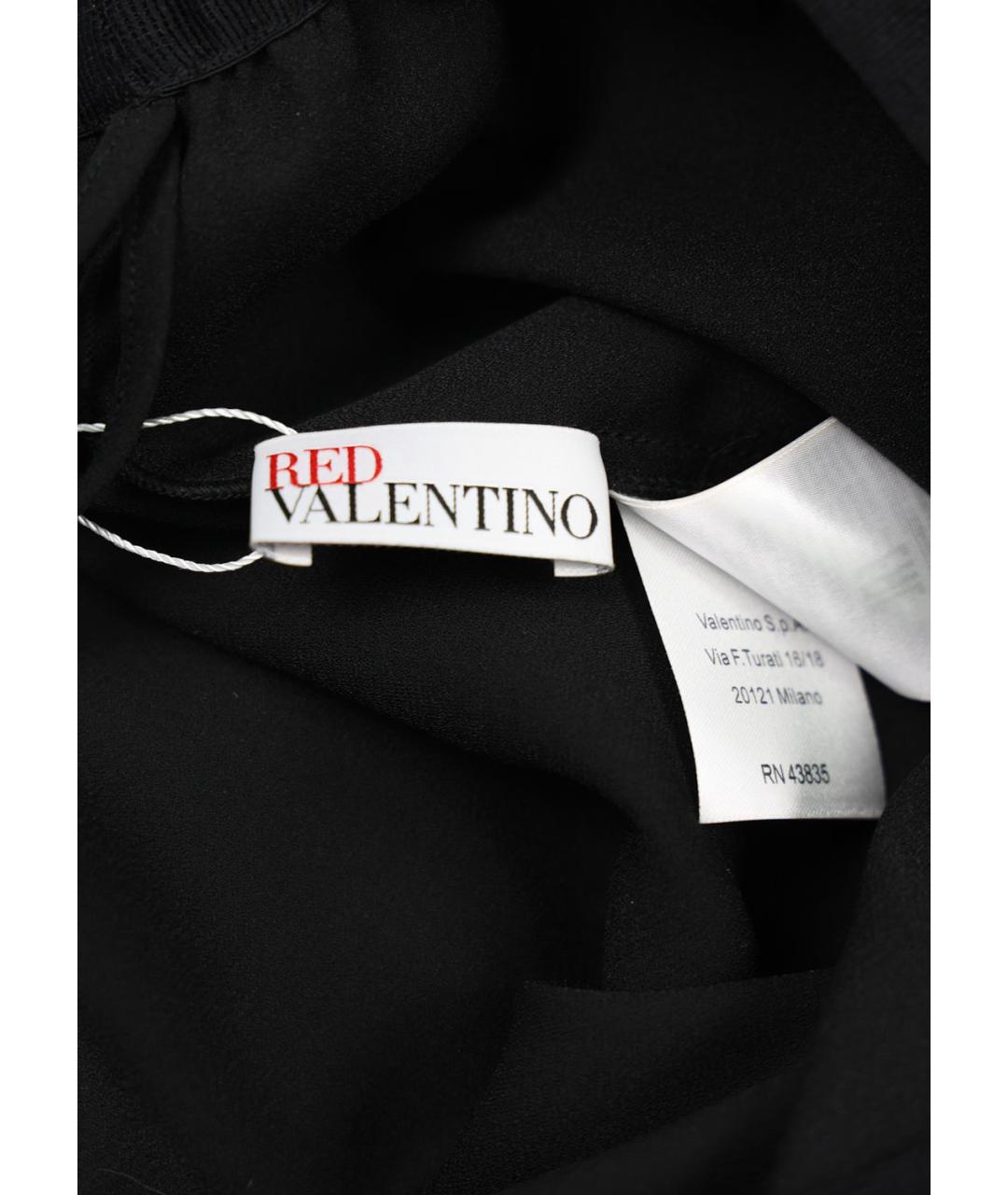 RED VALENTINO Черная полиамидовая юбка миди, фото 5