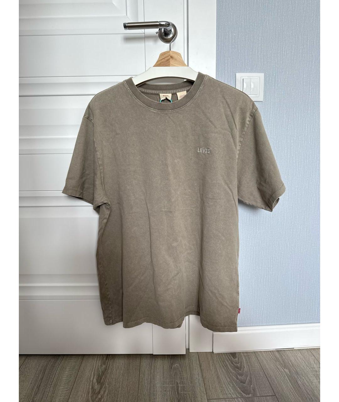 LEVI'S Бежевая хлопковая футболка, фото 3
