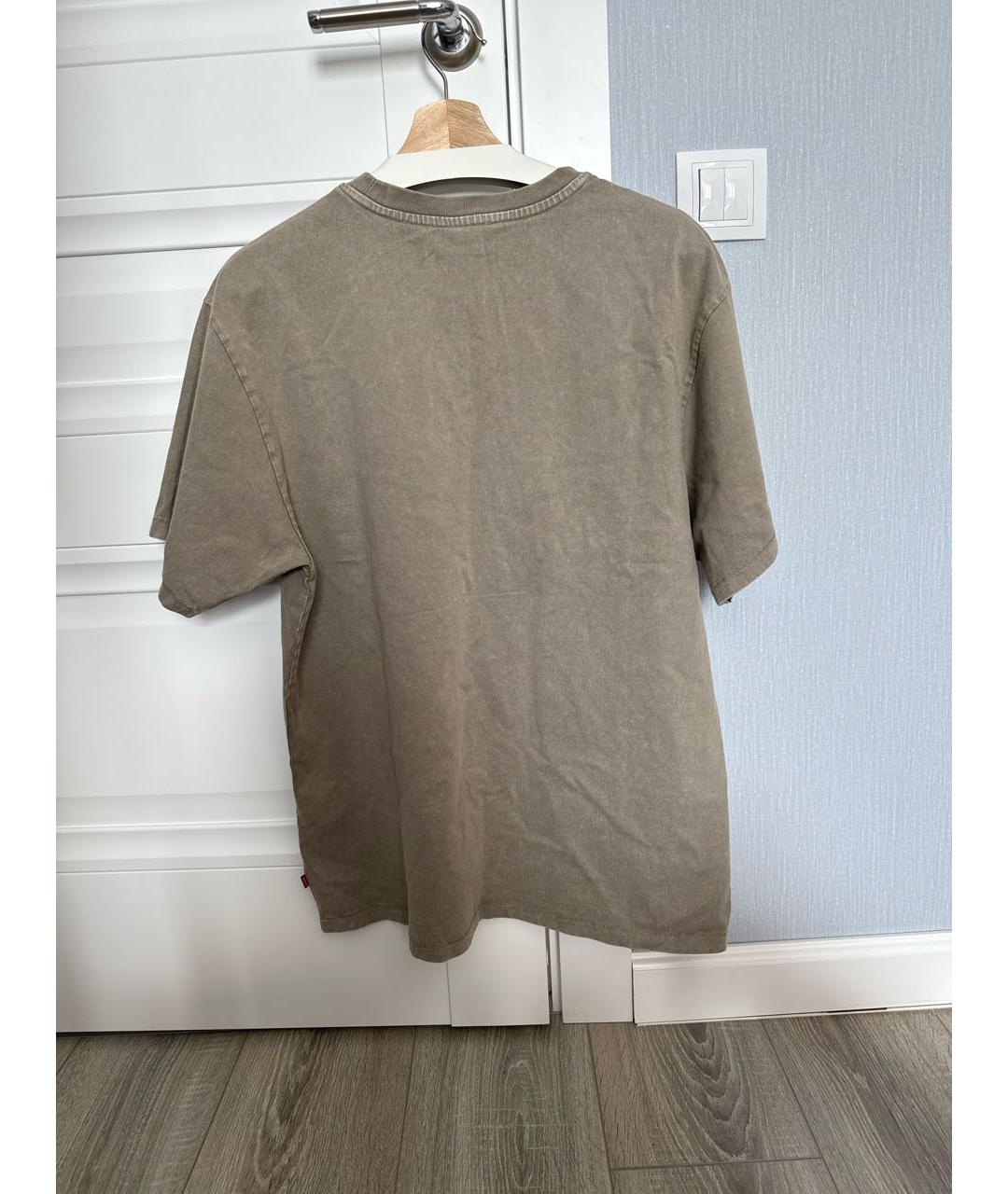 LEVI'S Бежевая хлопковая футболка, фото 2