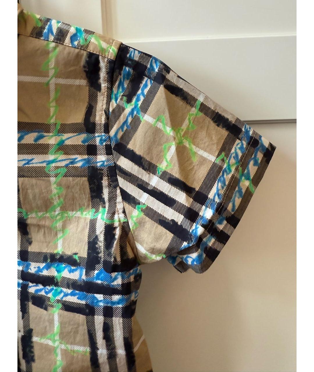 BURBERRY KIDS Мульти хлопковая детская рубашка, фото 4