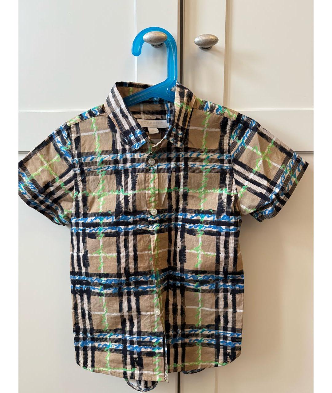 BURBERRY KIDS Мульти хлопковая детская рубашка, фото 6