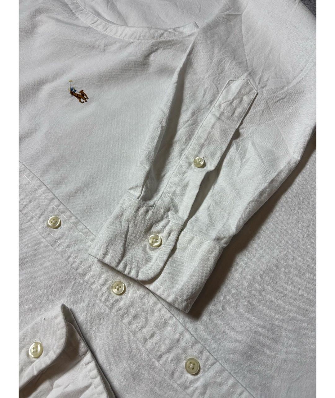 POLO RALPH LAUREN Белая хлопковая классическая рубашка, фото 4