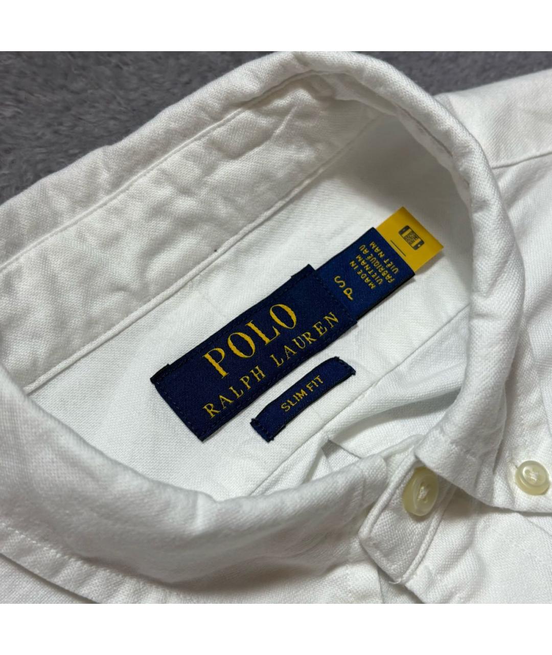 POLO RALPH LAUREN Белая хлопковая классическая рубашка, фото 3