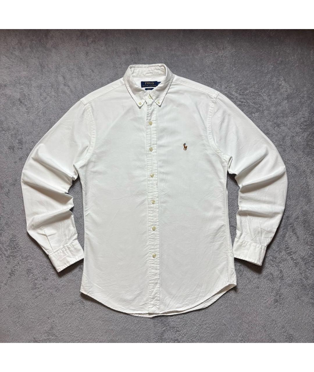 POLO RALPH LAUREN Белая хлопковая классическая рубашка, фото 5