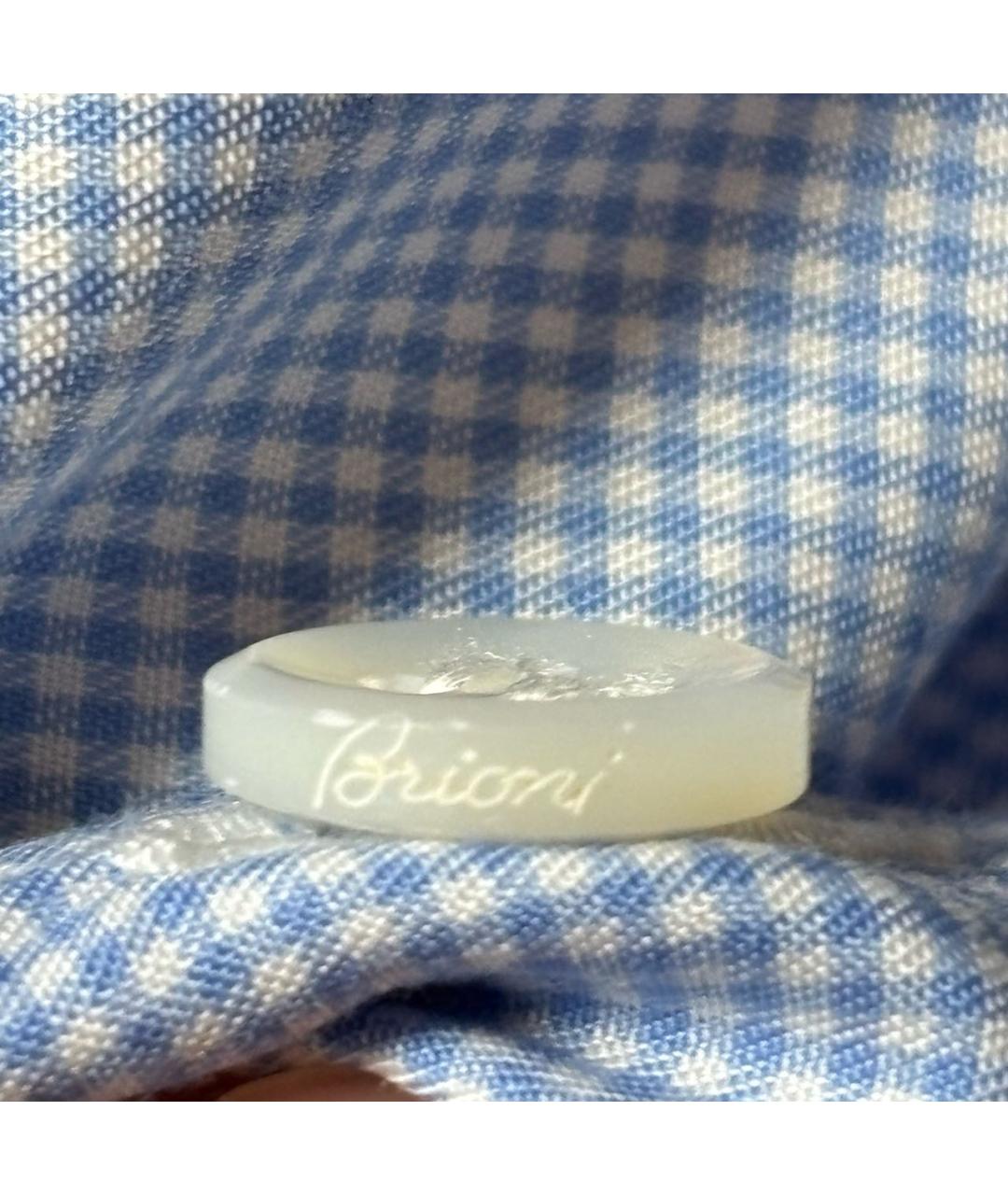 BRIONI Голубая хлопковая классическая рубашка, фото 6