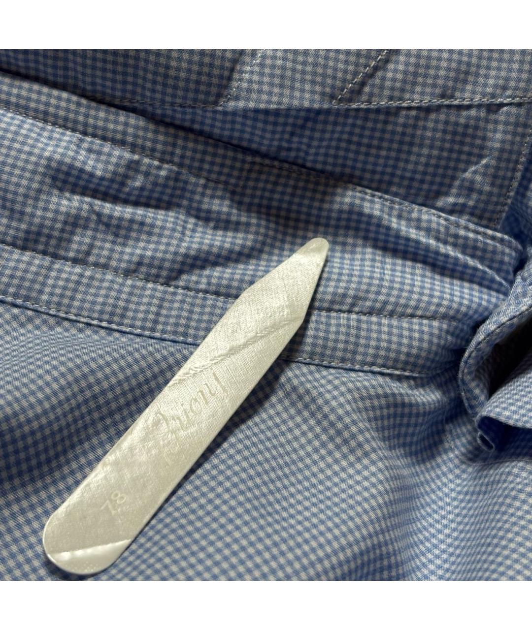 BRIONI Голубая хлопковая классическая рубашка, фото 5