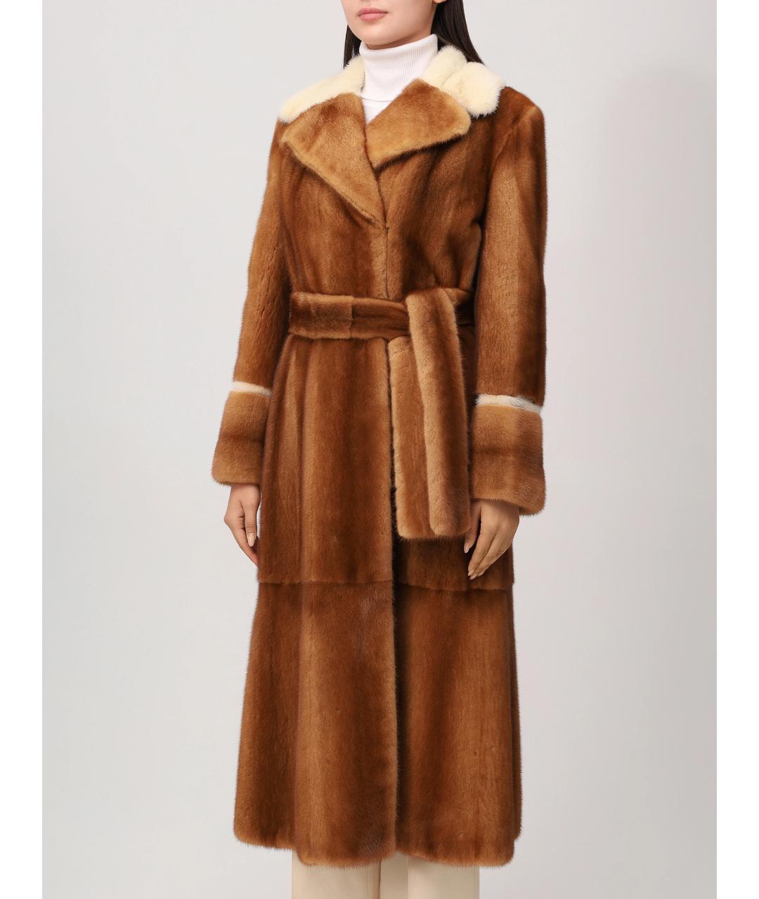 FENDI Коричневая меховая шуба, фото 4