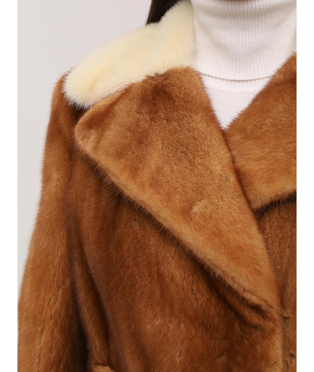 FENDI Коричневая меховая шуба, фото 5